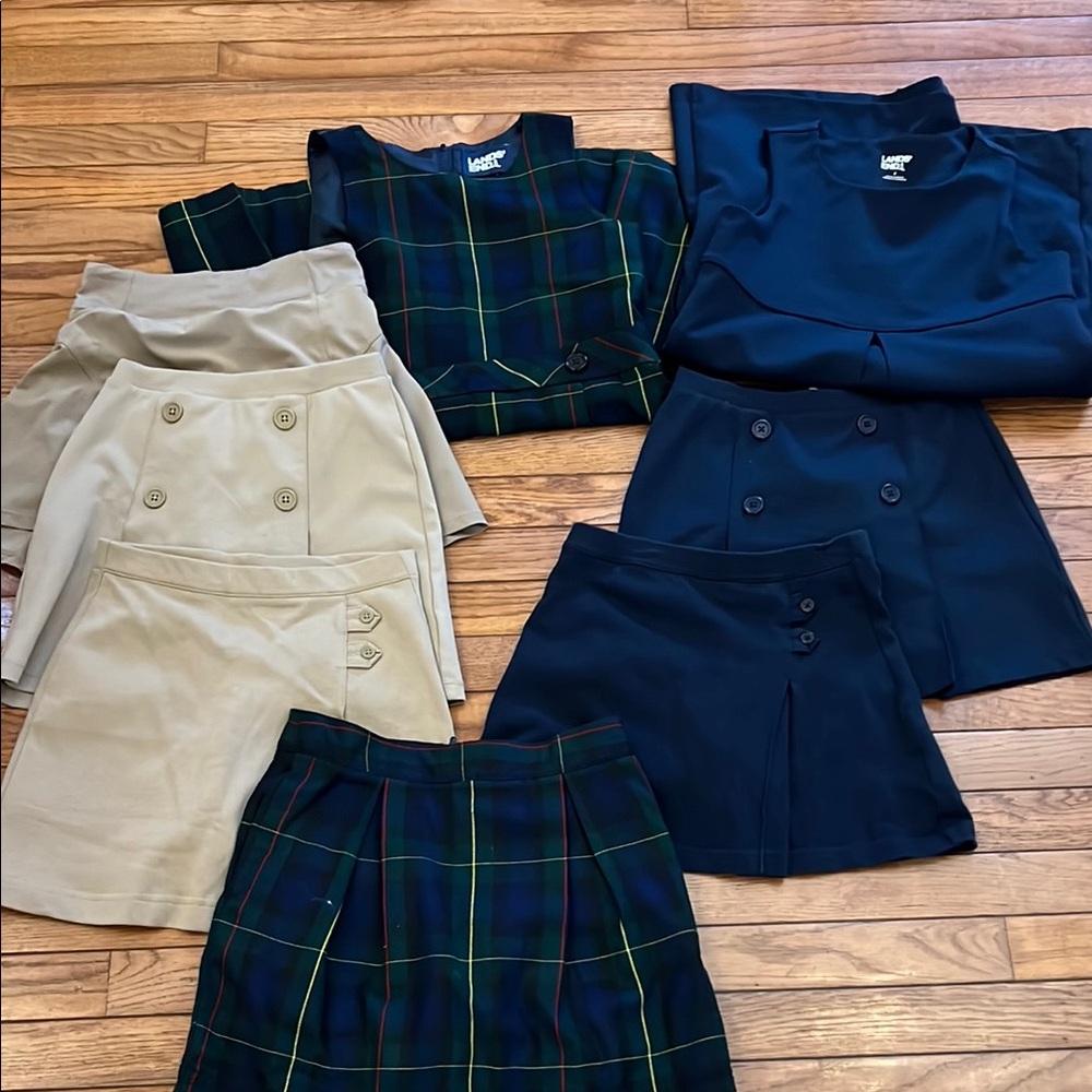 8 pieces Lands' End Skorts & 2 dresses for Uniform Style new!!!